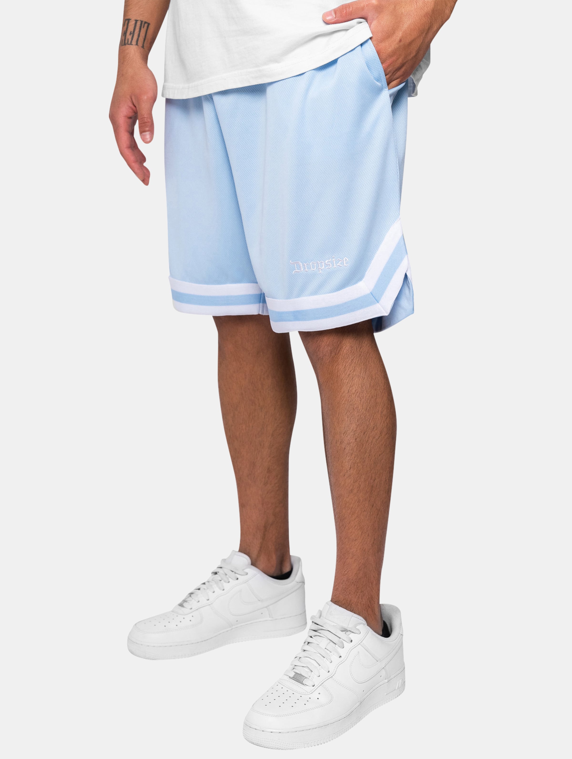 Dropsize Logo Mesh Shorts op kleur blauw, Maat L