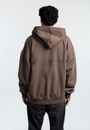 PEGADOR Colne Logo Oversized Sweat Zip Hoodies
