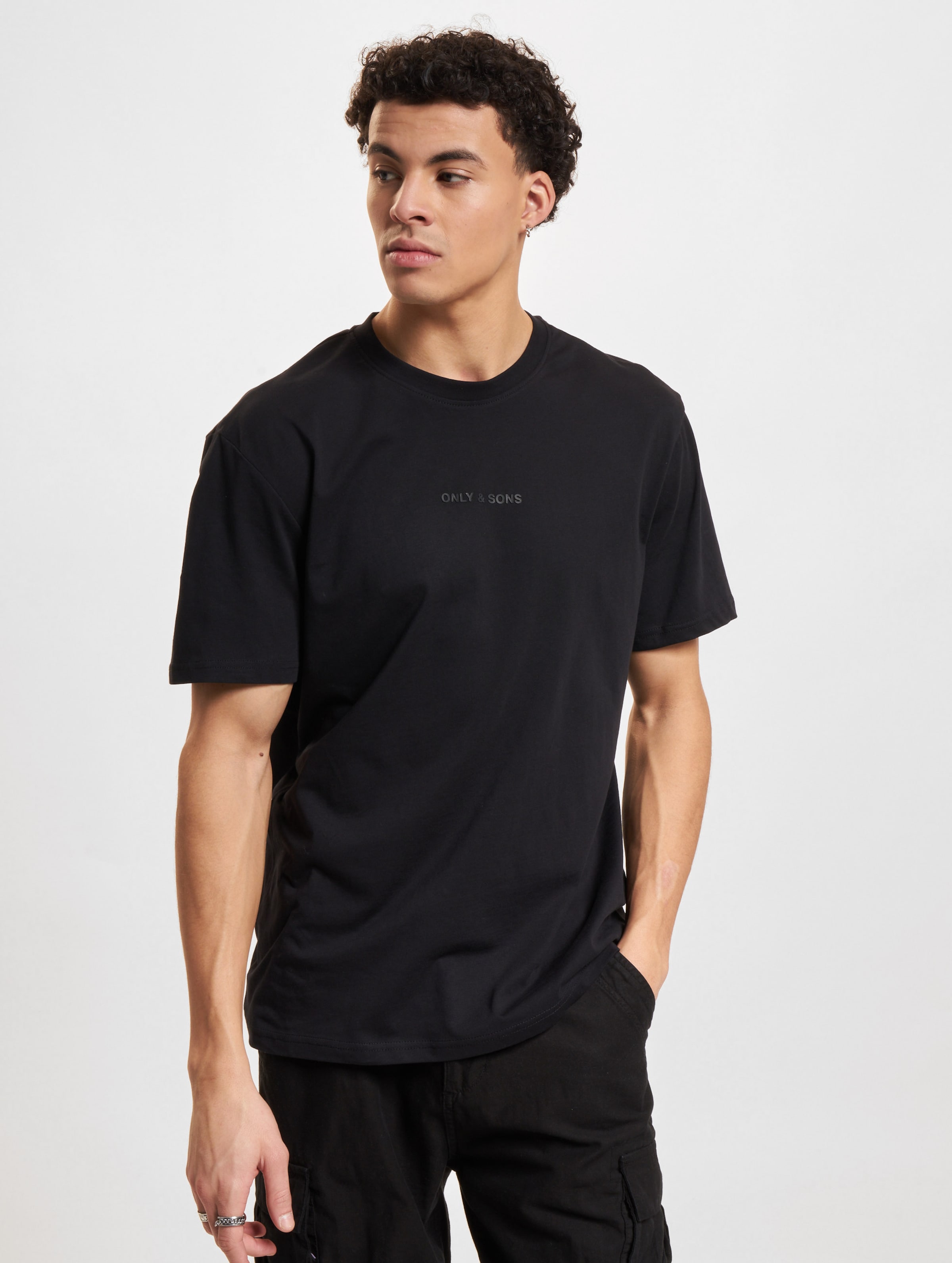 Only & Sons Levi Life Reg Text T-Shirt Mannen op kleur zwart, Maat XL
