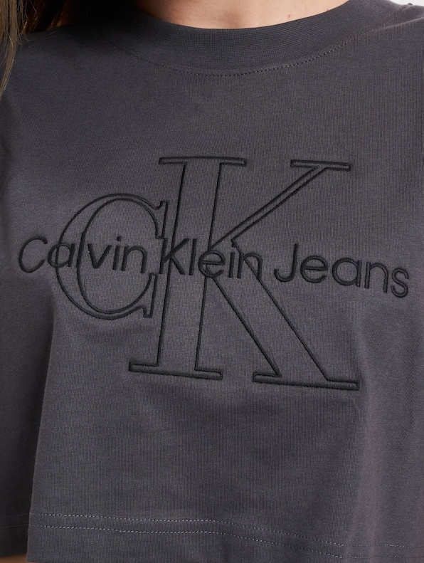 Calvin Klein Jeans Monologo Cropped T-Shirt-3