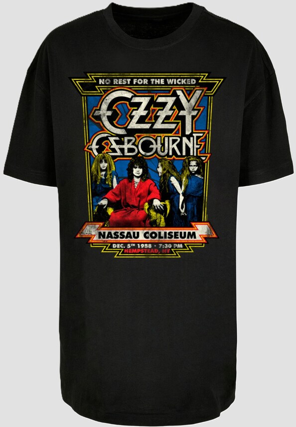 Ladies Ozzy Osbourne - No Rest For The Wicked Oversized Boyfriend Tee-2