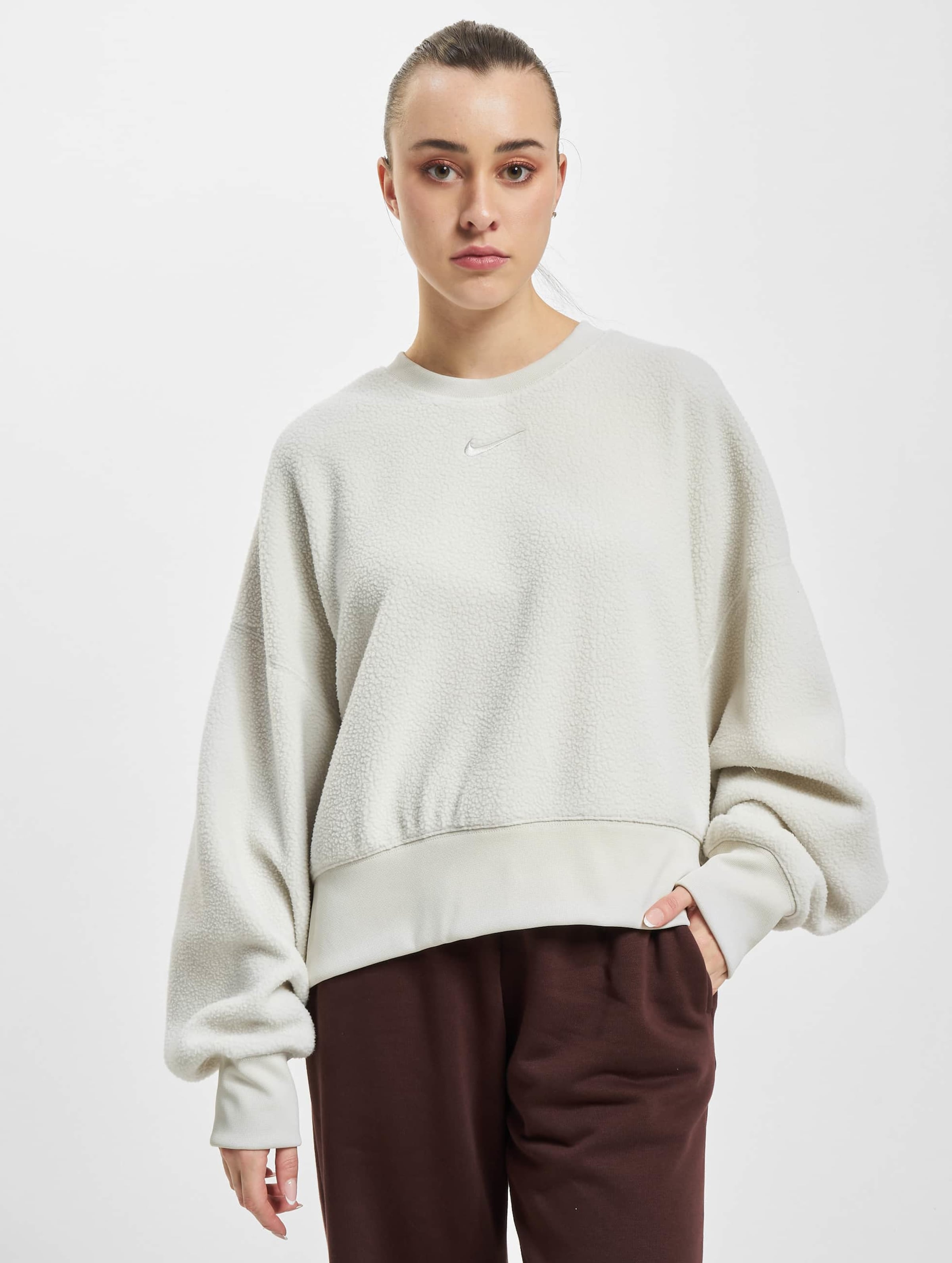 Nike Crop Crew Sweatshirt Light Bone Iron