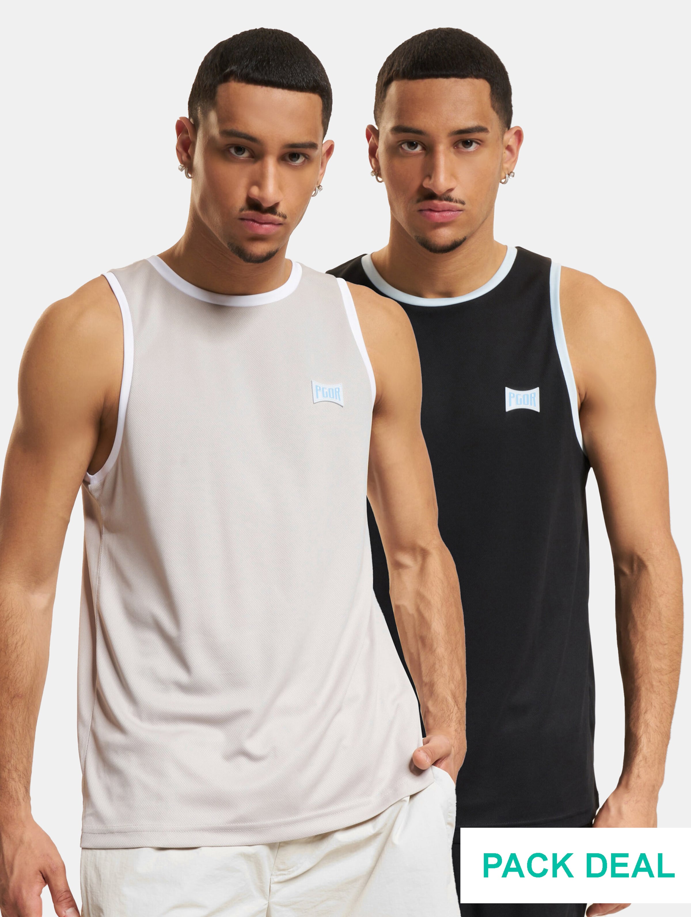 PEGADOR Tulare Mesh Deal 2 Pack Tank Tops Männer,Unisex op kleur zwart, Maat XXL