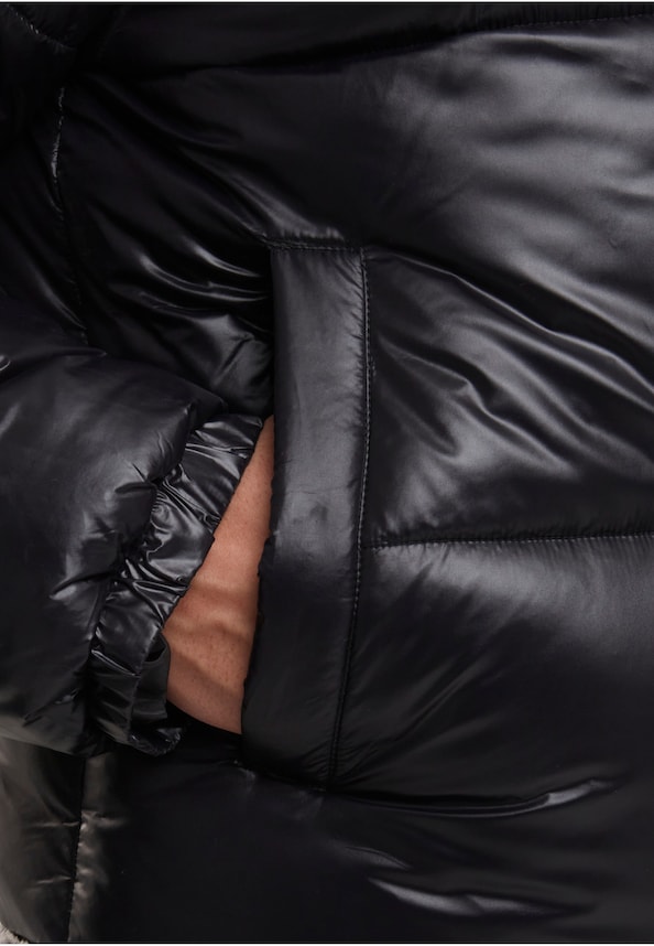 Shiny Puffer Jacket With Hood-4