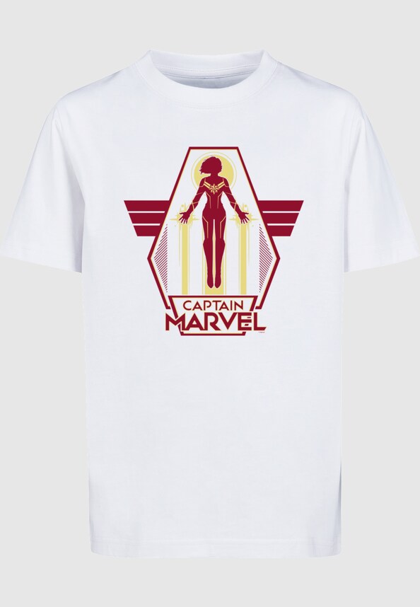 Kids Captain Marvel - Flying Warrior Basic T-Shirt-0
