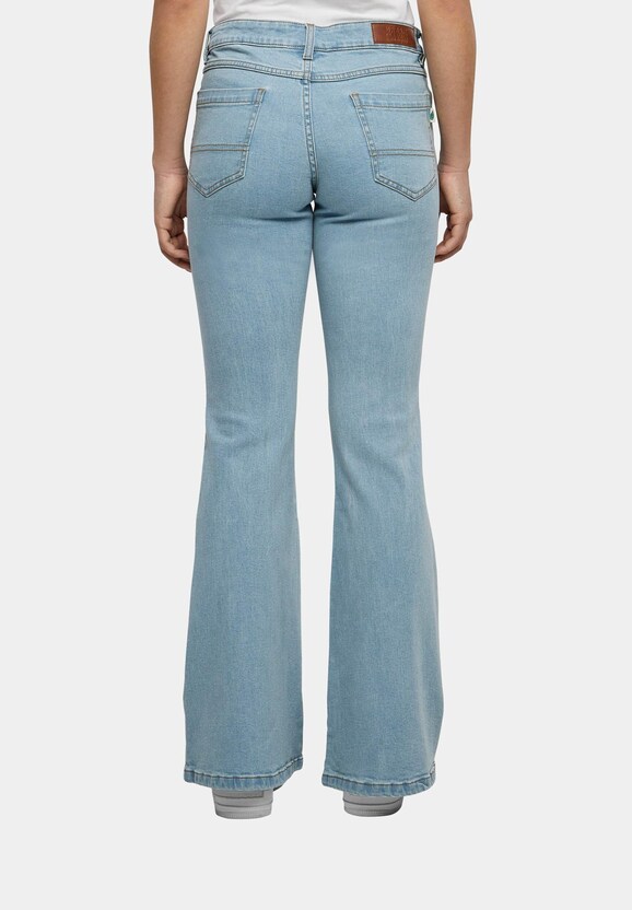 Ladies Organic Low Waist Flared Denim-1