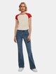 Ladies Organic Stretch Short Retro Baseball Tee-5