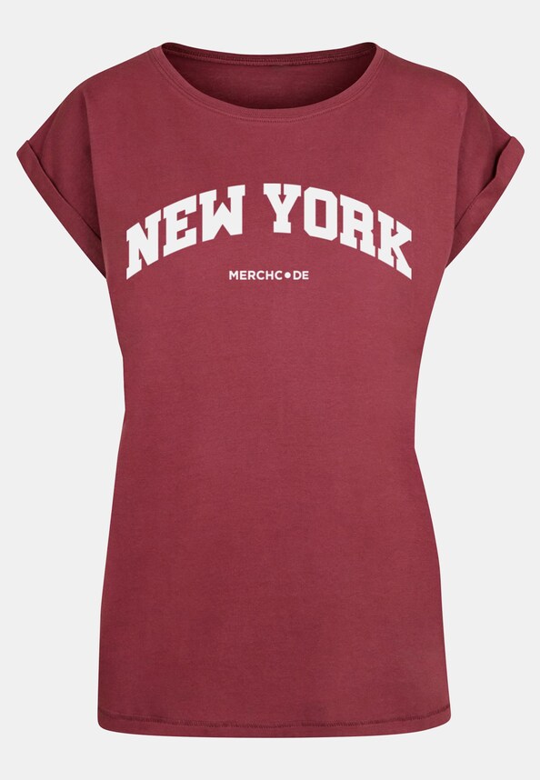 Ladies New York Wording - T-Shirt-4