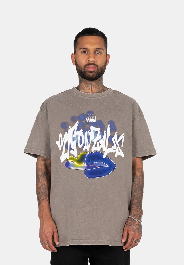 MJ Gonzales Kiss x Heavy Oversized Acid Washed T-Shirts-0