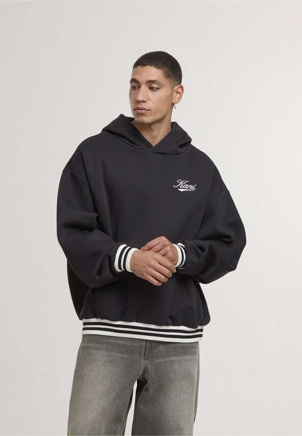 Cursive Varsity Oversized Hoodie-0