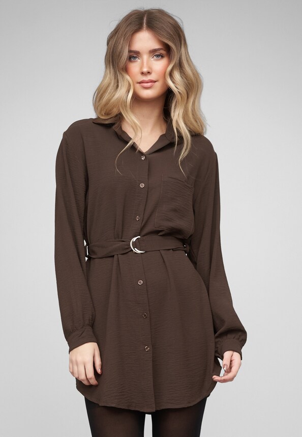 Longsleeve Dress with tie-belt-0