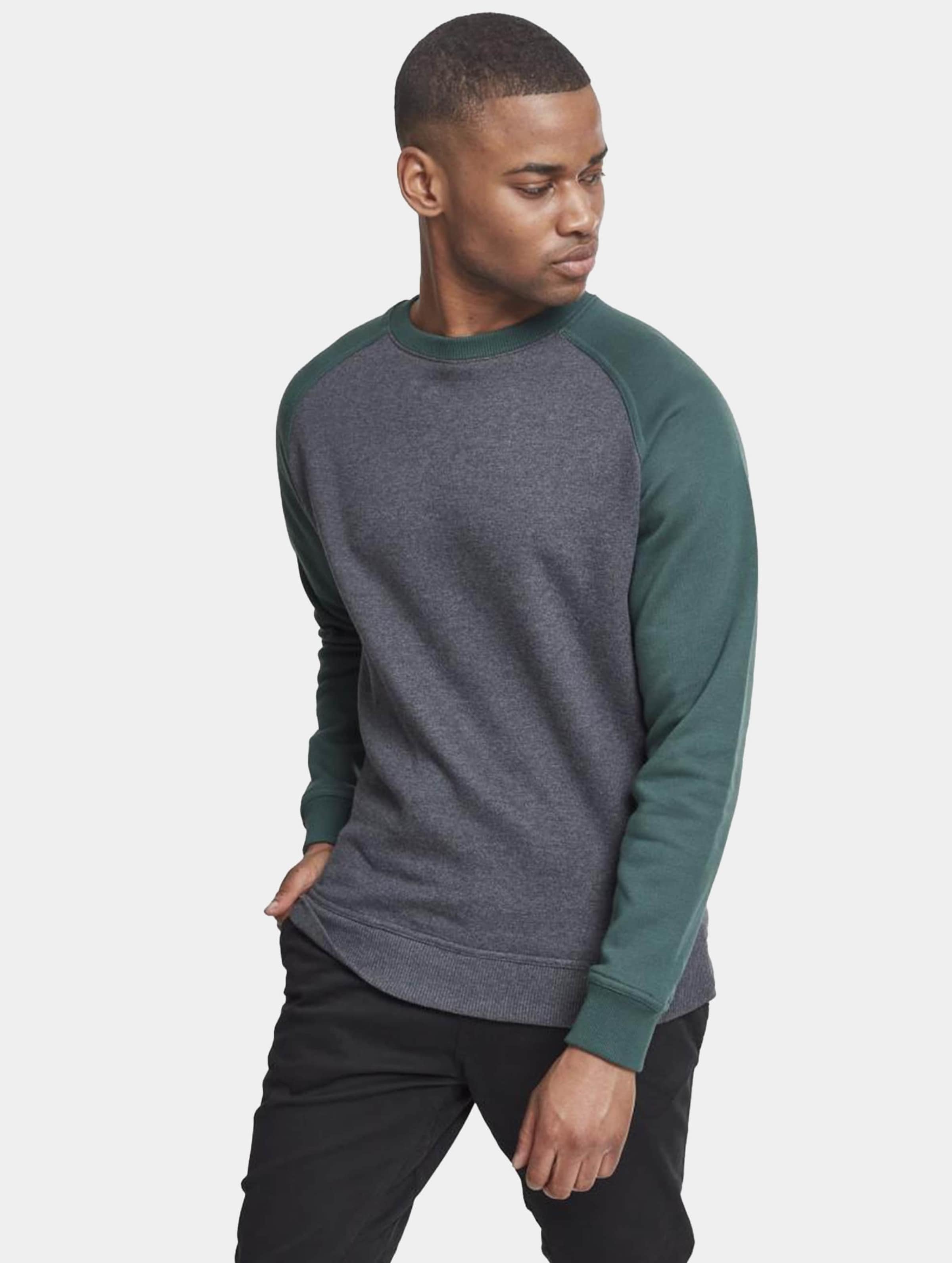 Urban Classics 2-tone Raglan Crewneck Mannen op kleur grijs, Maat L