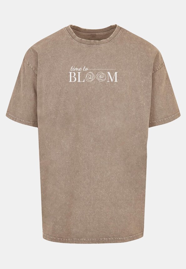 Time to bloom - Acid Washed Heavy Oversized Tee-4