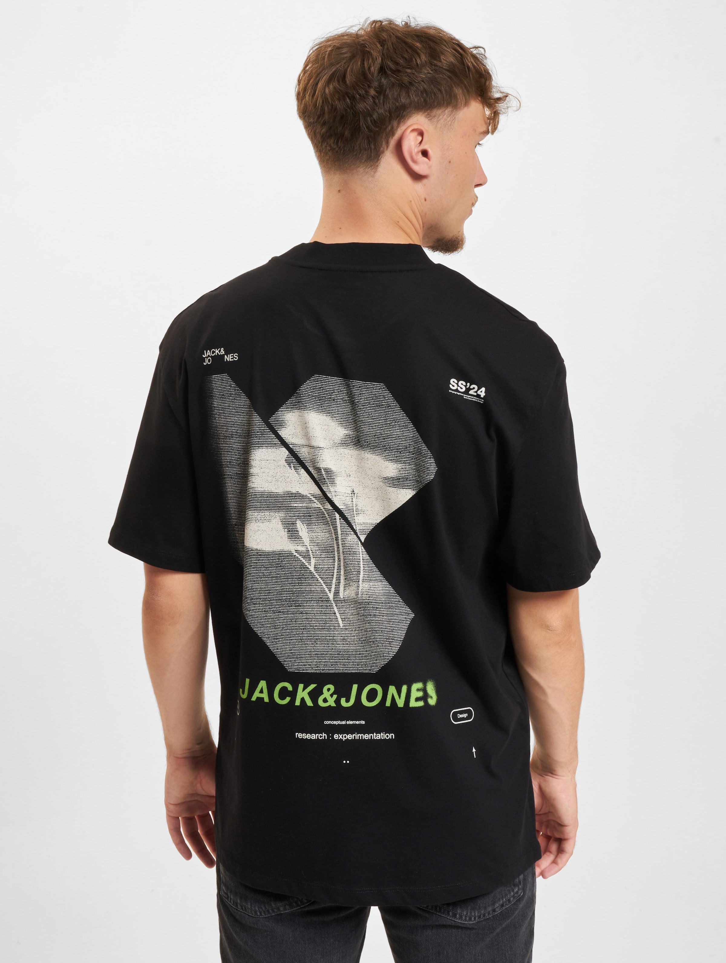 Jack & Jones Blurfloor Crew Neck T-Shirts Männer,Unisex op kleur zwart, Maat XL