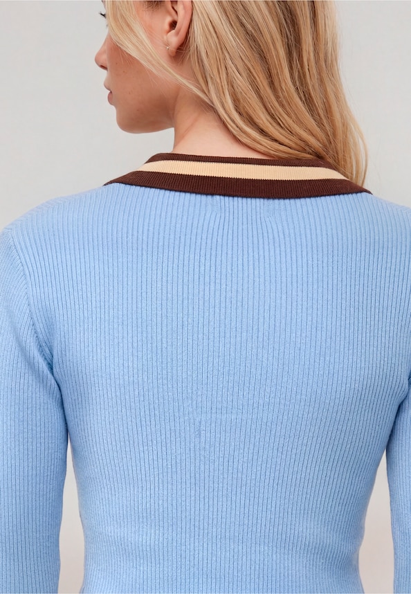 Rib Knit Polo-3