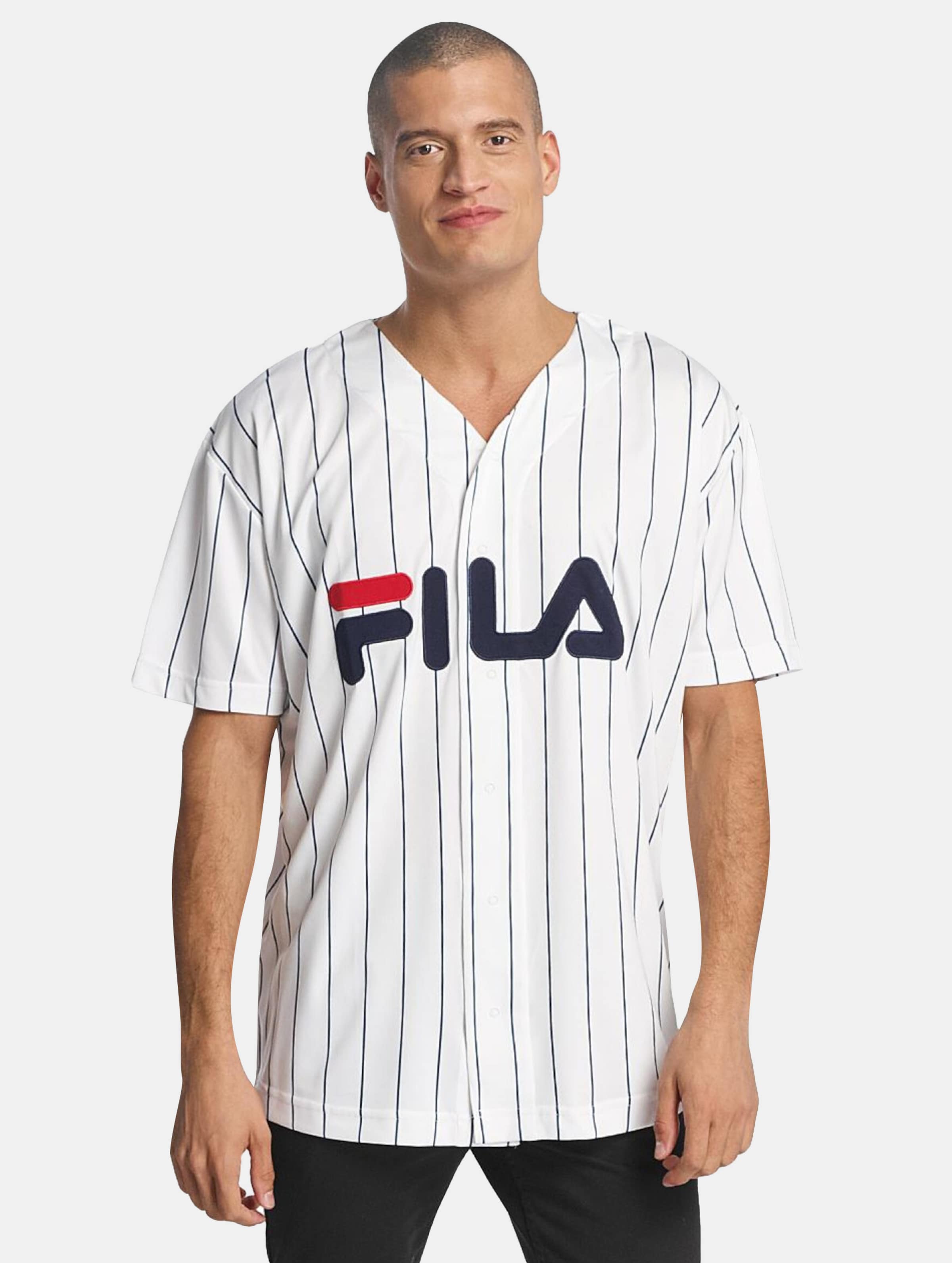 FILA Fila Dawn Baseball Kurzarmhemd Mannen op kleur wit, Maat XS
