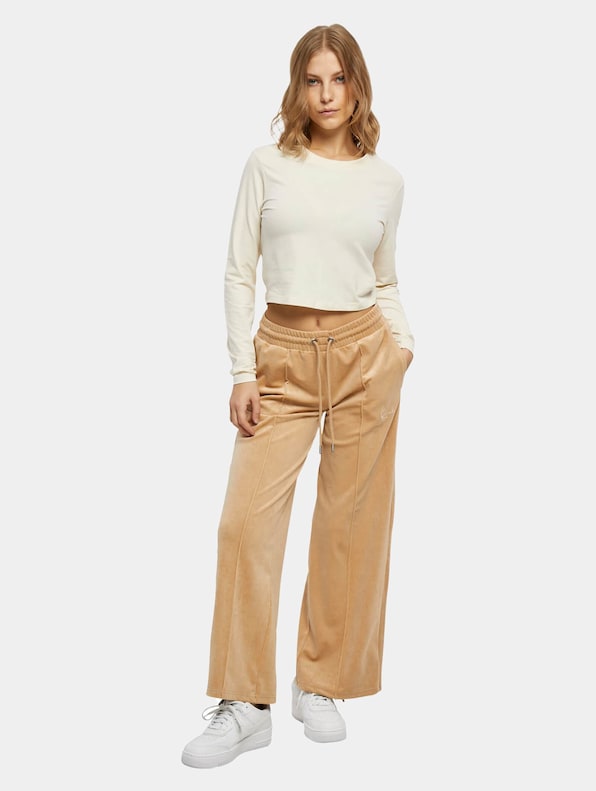 Velvet Logo Wide Leg-3