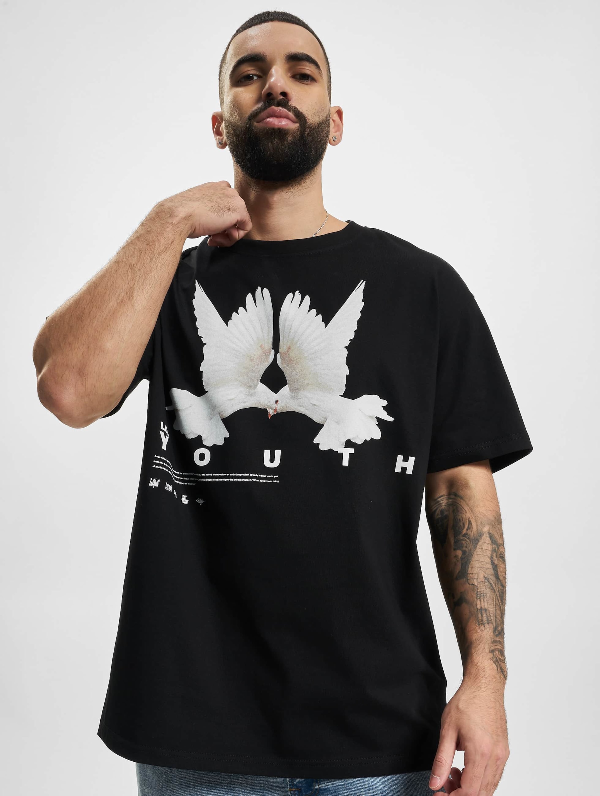 Lost Youth T Shirt DOVE black XS DEFSHOP 62906