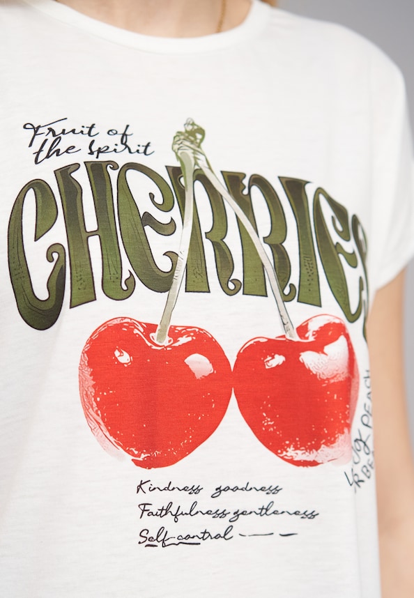 T-Shirt Cherries Print-5
