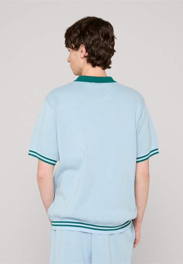 Knit Half-Zip Polo Shirt-1