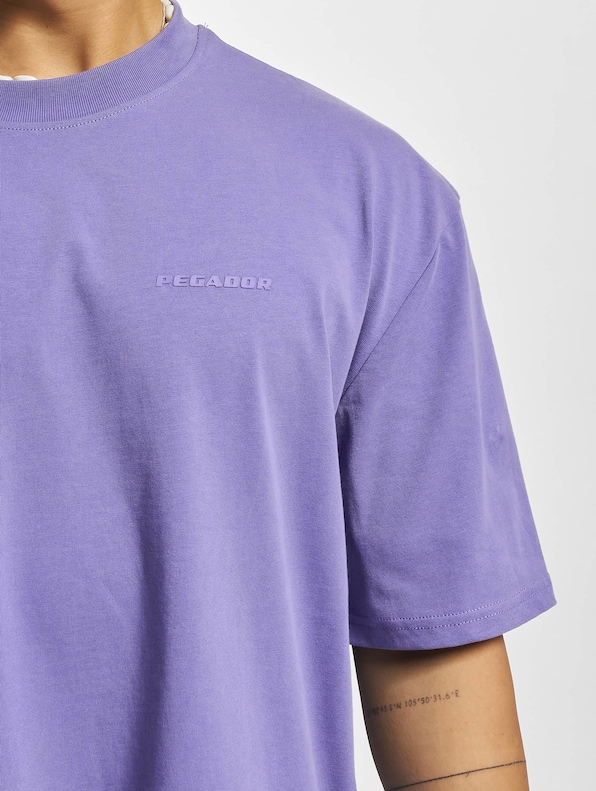 Logo Oversized Tee Vintage Washed Magic Violet Gum-3