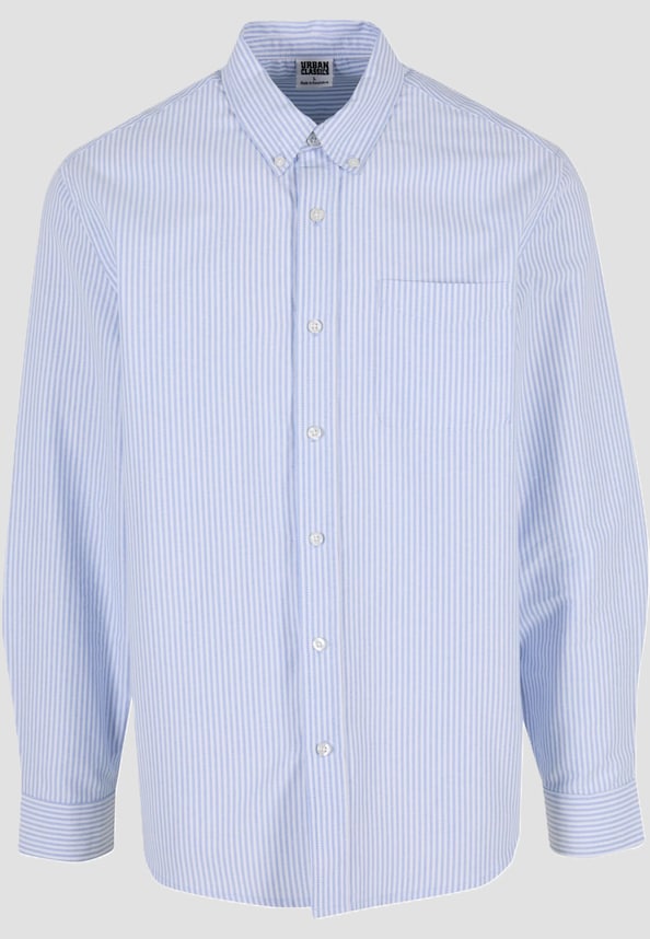 Striped Button Up Oxford Shirt-2