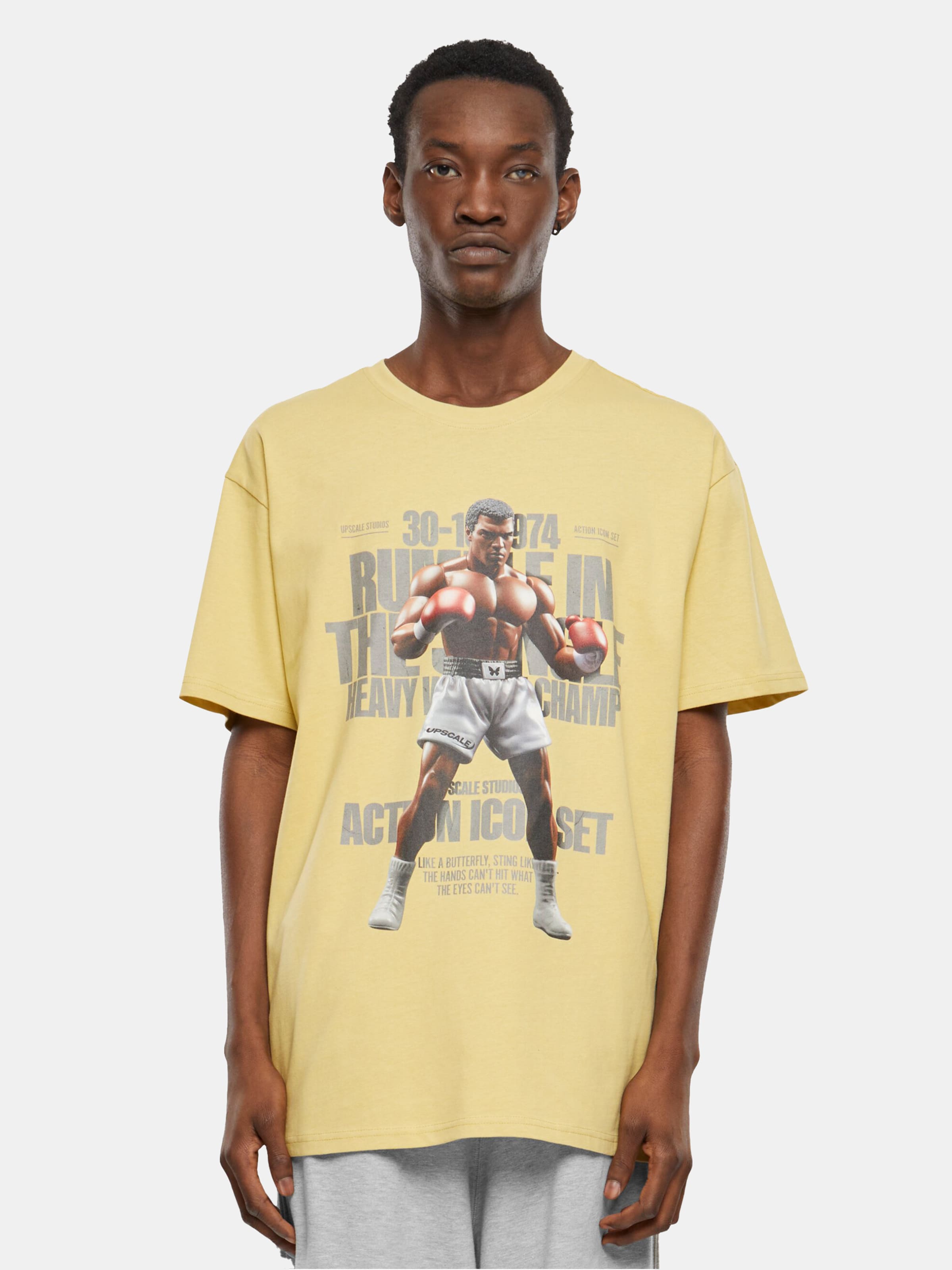 Mister Tee Upscale Rumble Heavy Oversize T-Shirts Männer,Unisex op kleur geel, Maat XL