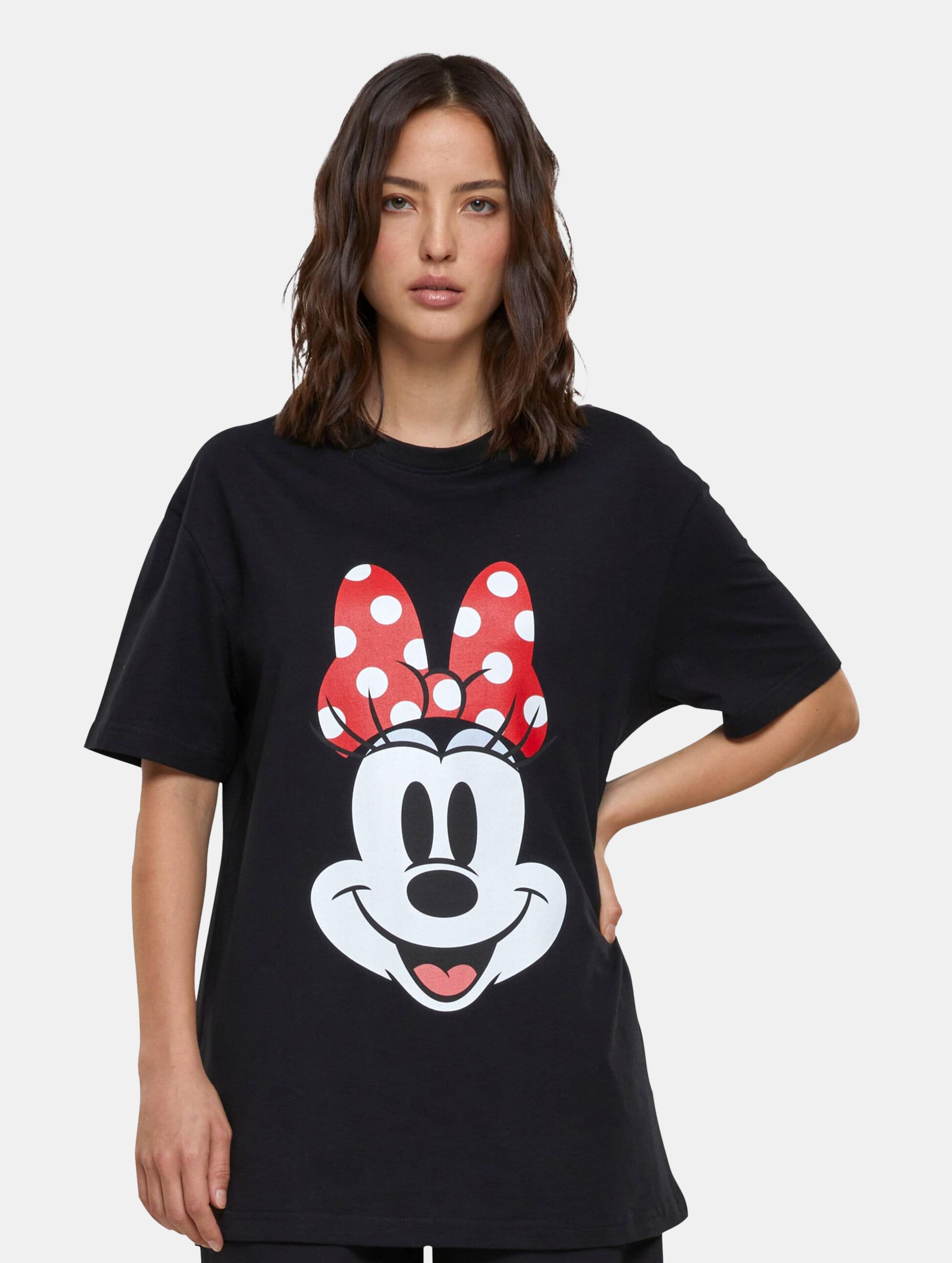 Merchcode Minnie Mouse - Disney 100 Minnie Smiles Dames Tshirt - L - Zwart
