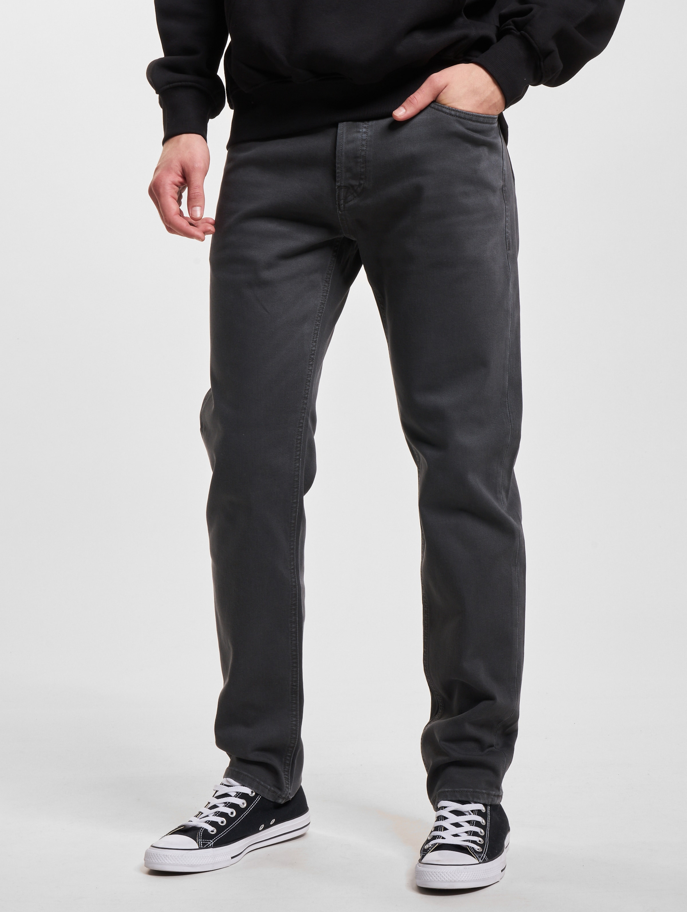 Jack & Jones Mike Original Straight Fit Jeans Mannen op kleur grijs, Maat 3234