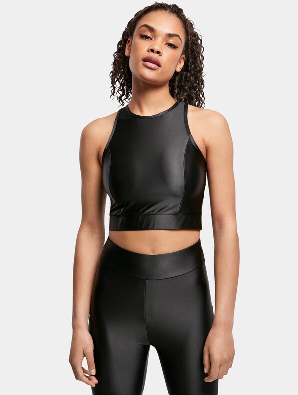 Ladies Cropped Shiny-2