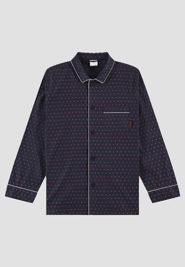 Navy Luv Pyjama Shirt-0