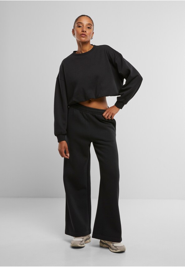 Ladies Cropped Gathered Sweatshirt-2
