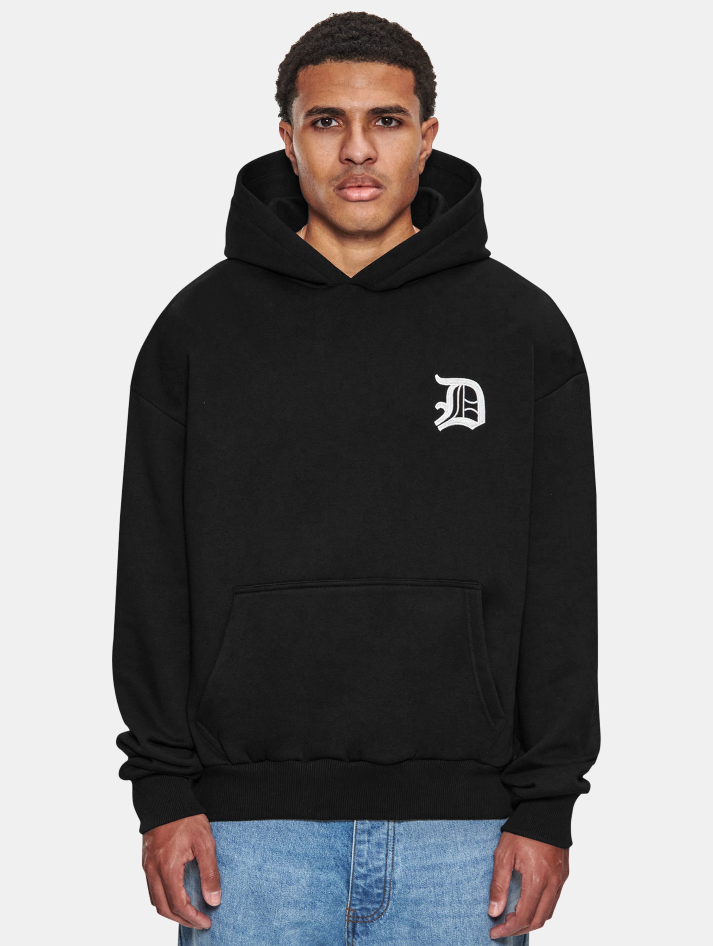 Dropsize Heavy Oversize V2 Backlogo Hoodies op kleur zwart, Maat XS