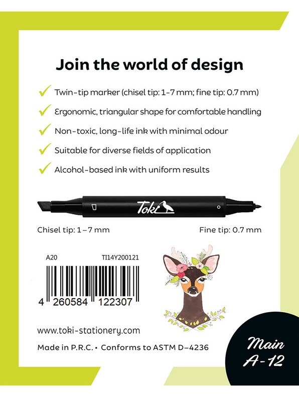 Toki Marker 12pcs Set-15