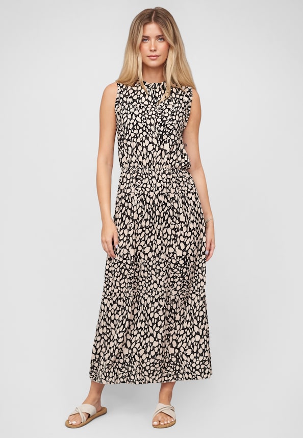 Maxi Dress with aop animal print-0