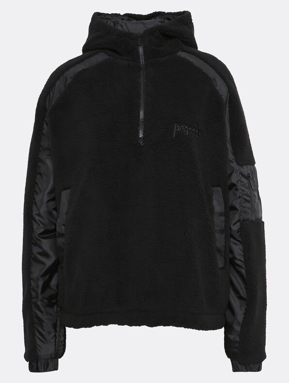 Bonny Teddy Fabric Mix Halfzip -2