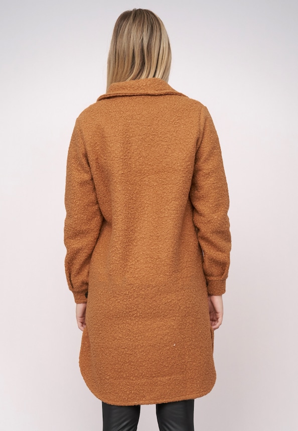 Teddy Coat with buttons and chest pockets-1