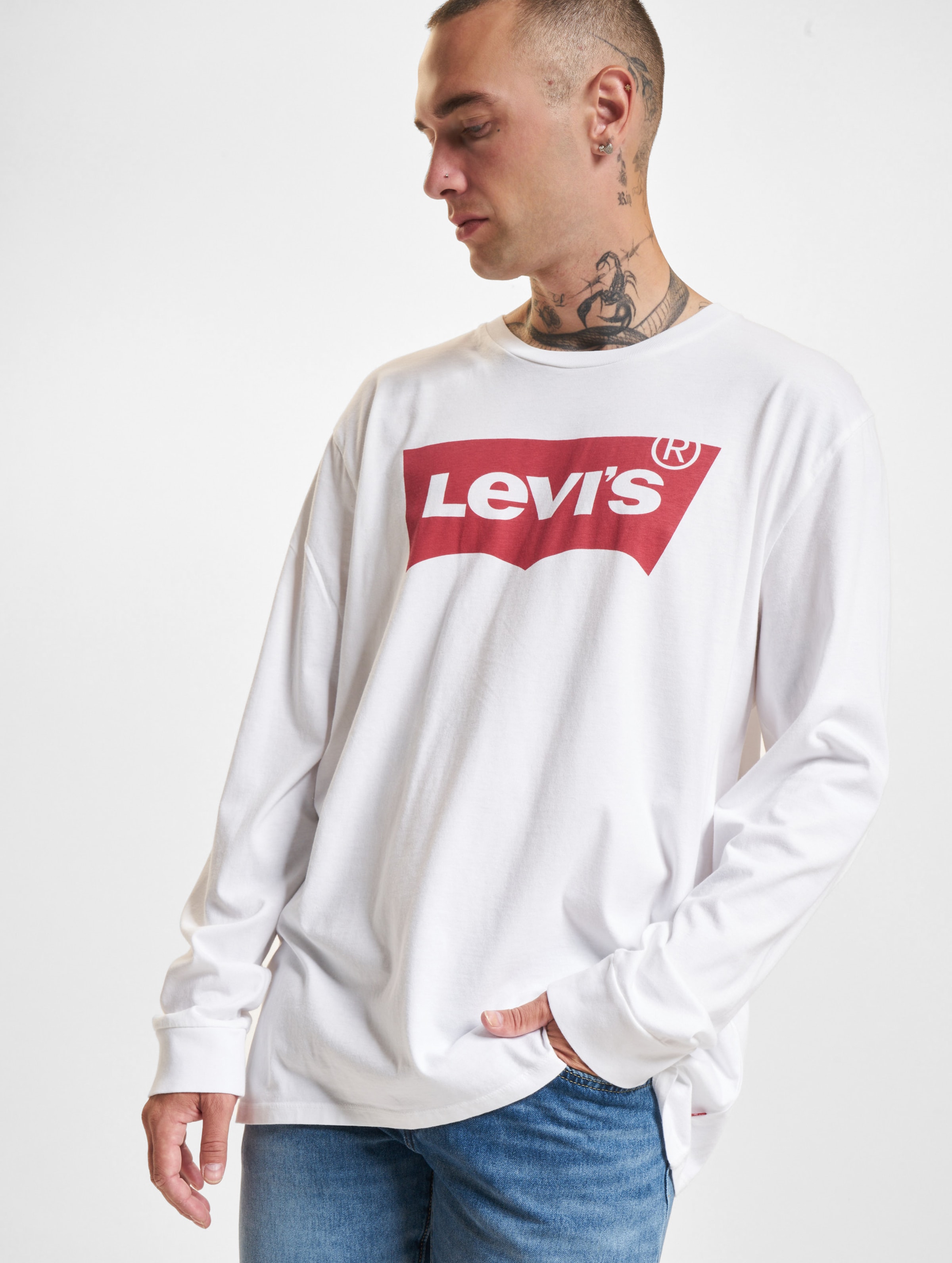 Levi's Levis Graphic Longsleeve op kleur wit, Maat XXL