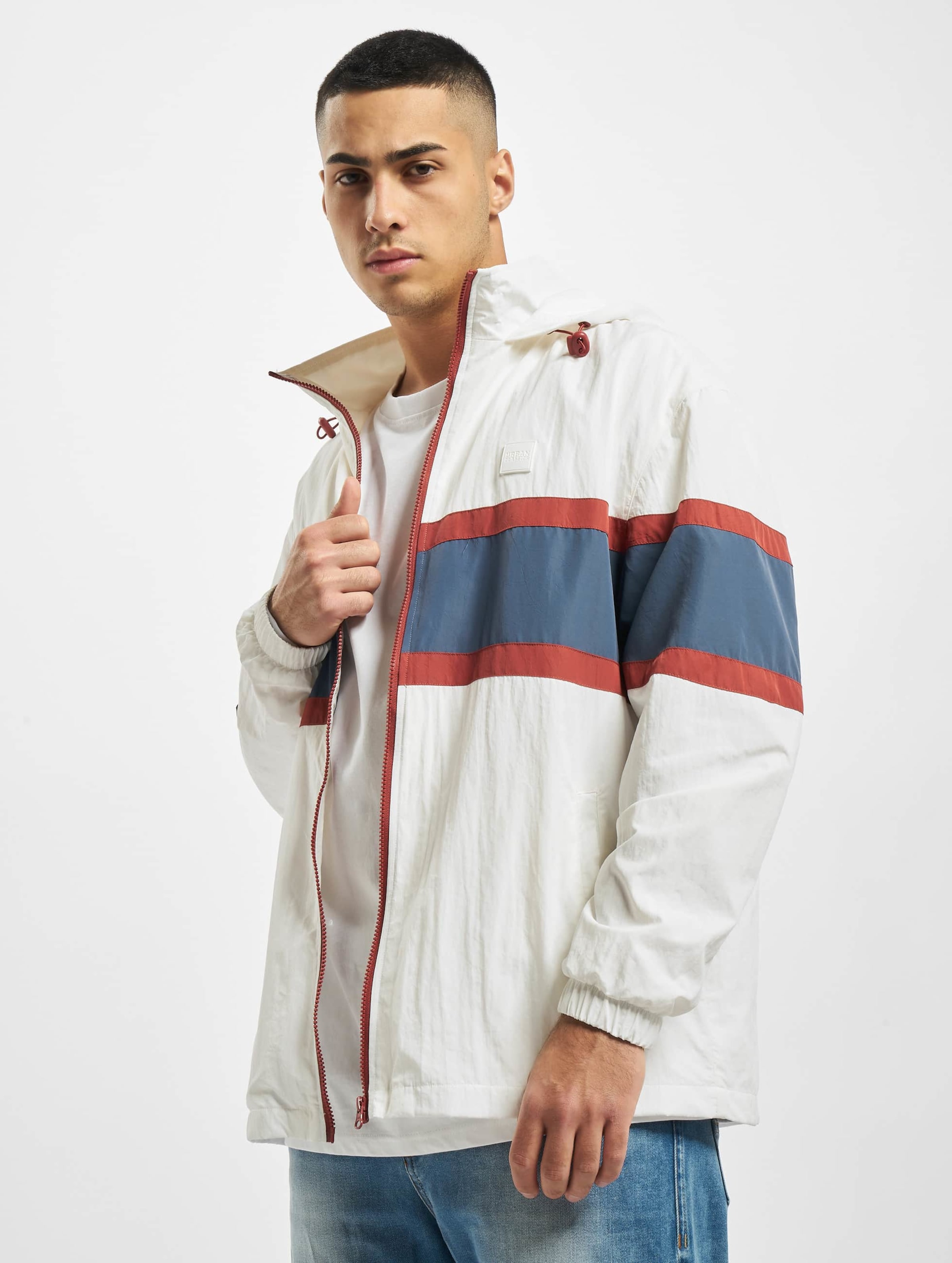 Urban Classics Windbreaker jacket -2XL- Crinkle Nylon Anorak white Wit