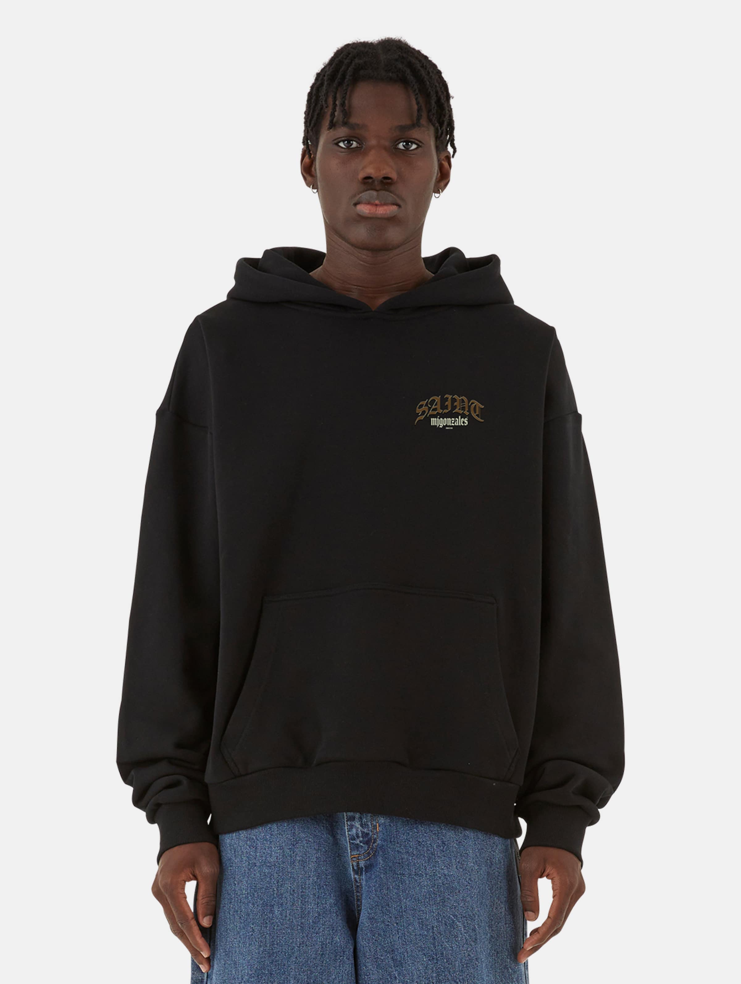 MJ Gonzales SAINT V.1 heavy oversized Hoodies Männer,Unisex op kleur zwart, Maat L