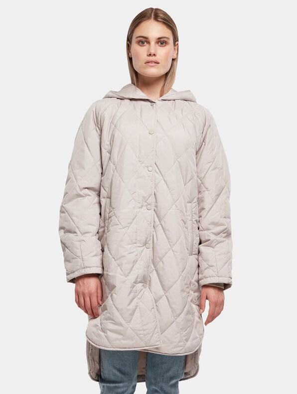 Ladies Oversized Diamond Quilted Hooded-3