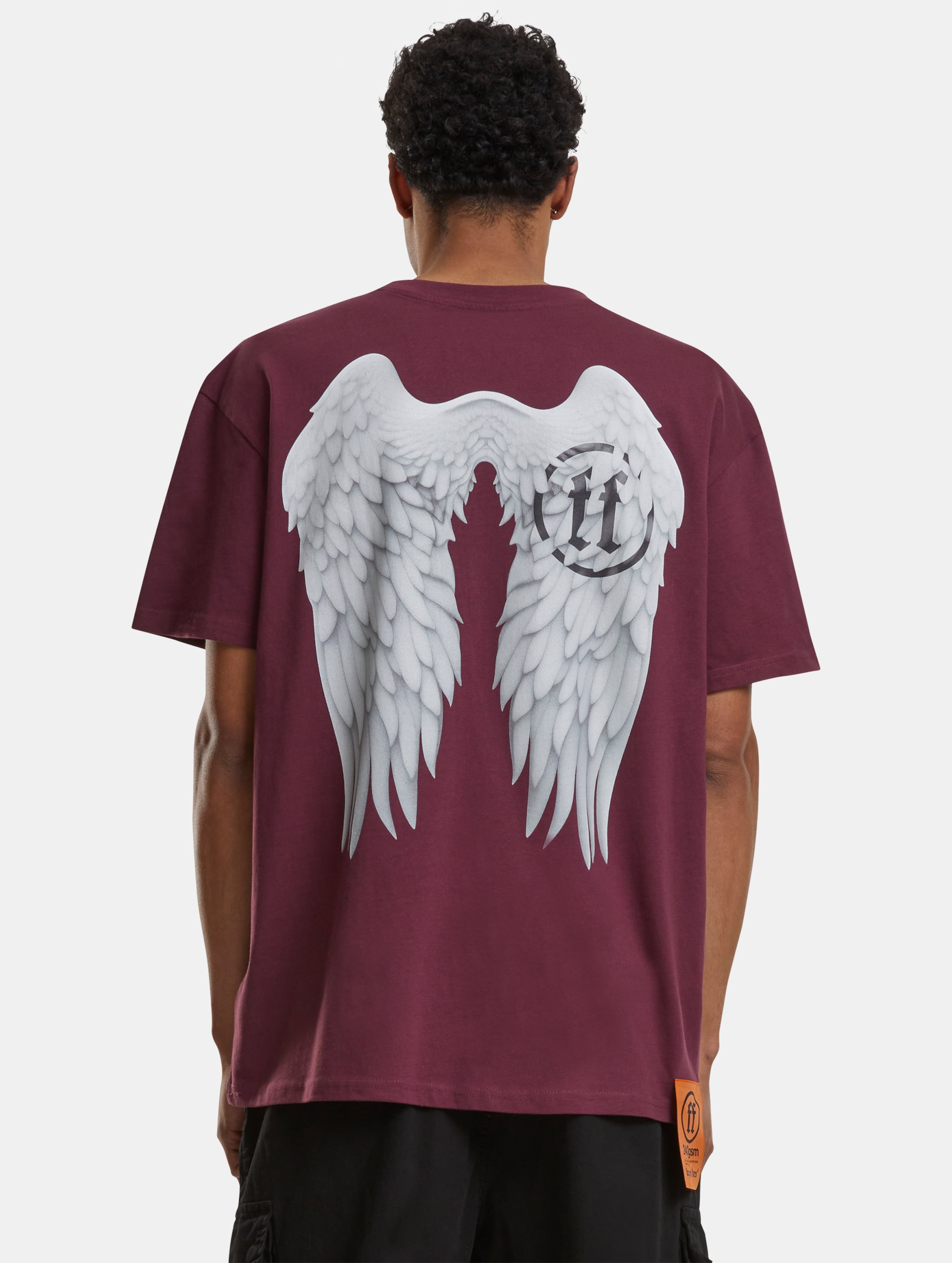 HOODHOOD ♥ 888 Angel Graphic Washed T-Shirt /追跡付 Wings Oversized | DEFSHOP | 108014