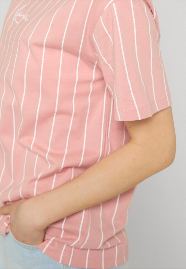 Small Signature Essential Pinstripe OS Tee-4