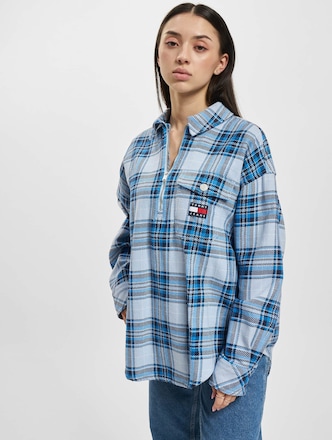 Tommy Jeans Check Half Zip Overshirt