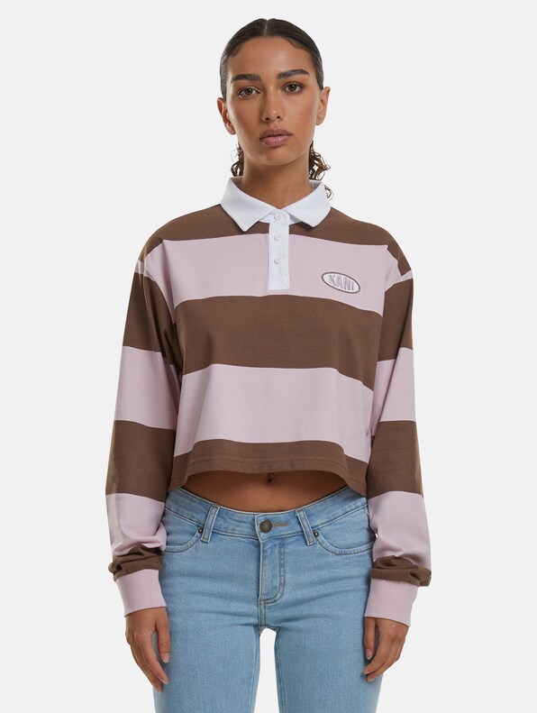 Woven Signature Crop Striped Rugby-2