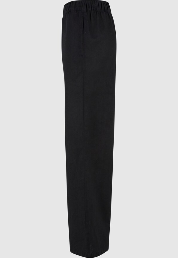 Ladies Linen Mixed Wide Pants-8