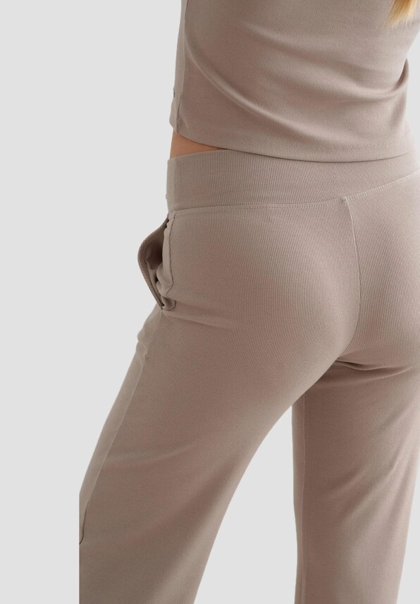 AIMN Ease Ribbed Wide Pants-2