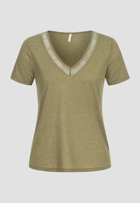 ONLY Damen V-Neck Melange-0