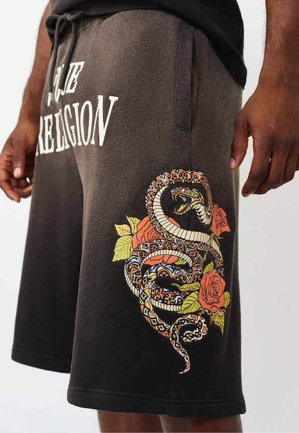 FLORAL SNAKE MIKEY SWEATSHORTS-5