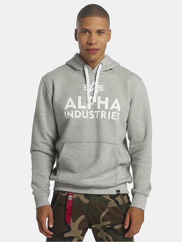 Alpha Industries Foam Print Hoody Grey-0